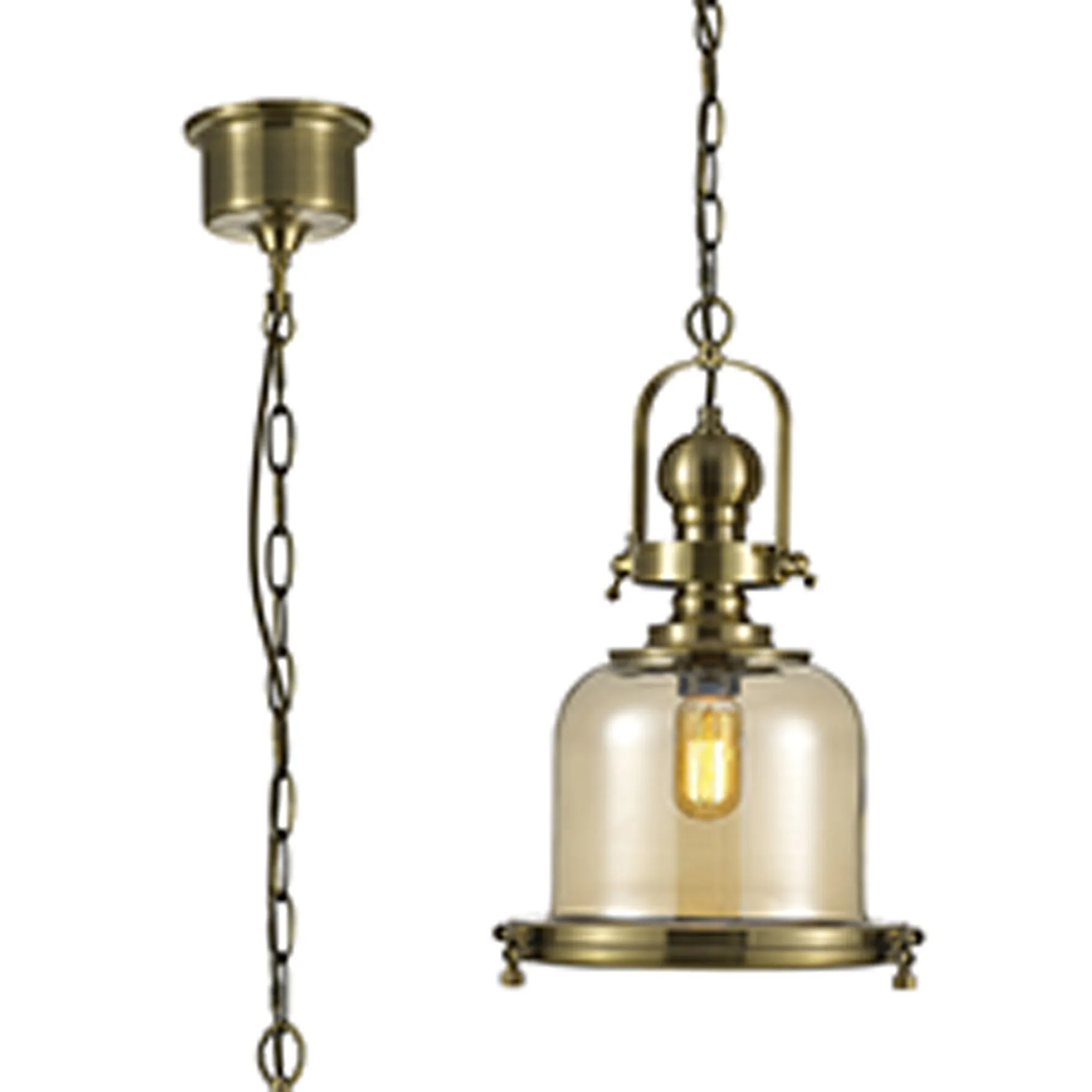 IL31593  Riley Glass Pendant 1 Light